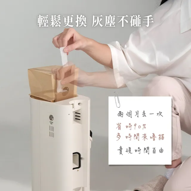 【SAMPO 聲寶】自動集塵無線吸塵器-附贈6件集塵袋(EC-UA18UNT)