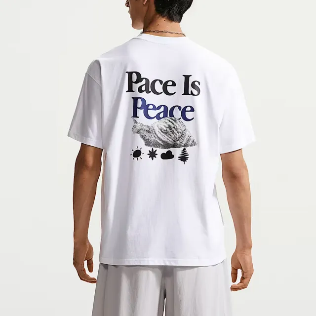 【NIKE 耐吉】As U Nsw Ga Pace Snail  SS 短袖 男款 白色 印花 寬鬆 T恤 JF3279-100