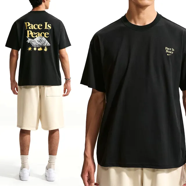 【NIKE 耐吉】As U Nsw Ga Pace Snail SS 短袖 男款 黑色 印花 寬鬆 T恤 JF3279-010