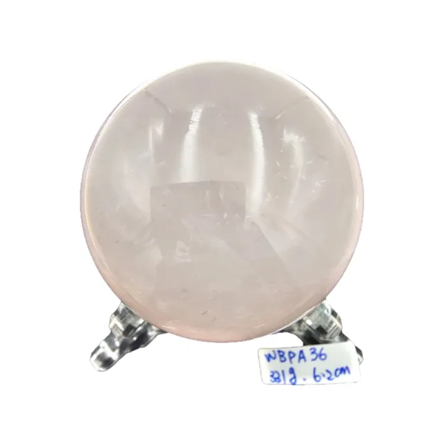 【藏古祥館】一級品天然水晶粉晶球WBPA36 (粉水晶331g)