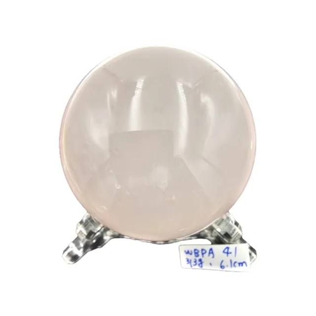 【藏古祥館】一級品天然水晶粉晶球WBPA41 (粉水晶313g)