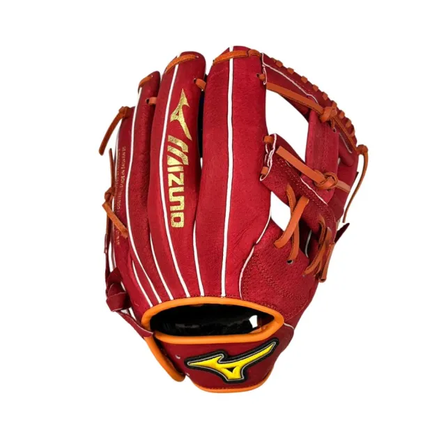 【MIZUNO 美津濃】少年用棒球手套牛豬混皮工字檔11.5吋紅(1ATGY26220 62)