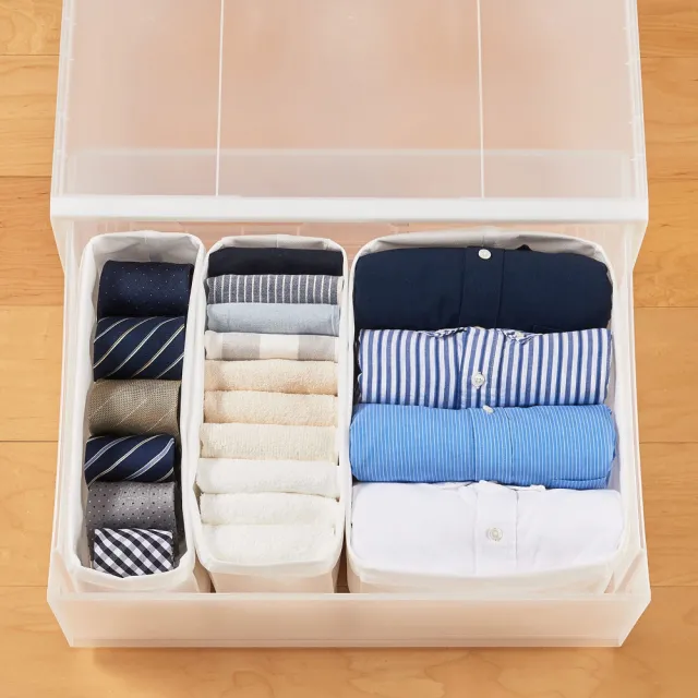 【MUJI 無印良品】PP衣裝盒/橫式/大/2入
