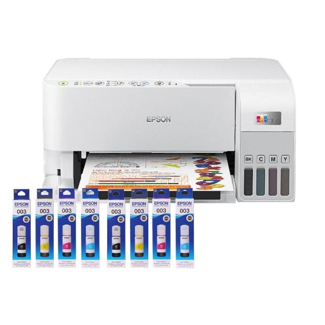 【EPSON】官方直營 搭2組T00V原廠1黑3彩墨水★L3556 三合一Wi-Fi智慧遙控連續供墨複合機