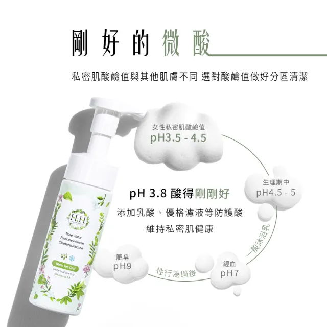 【HH 草本新淨界】私密玫瑰純露潔淨慕斯170ml(私密清潔 私密保養 私密護理)