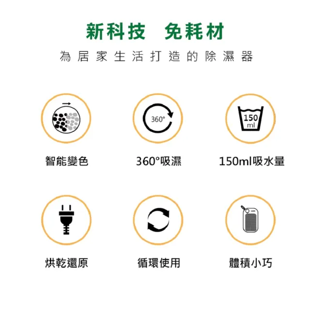 【SAMPO 聲寶】無線綠能除濕器/迷你除濕機/懸掛直放兩用-3入組(DN-Z24151L)
