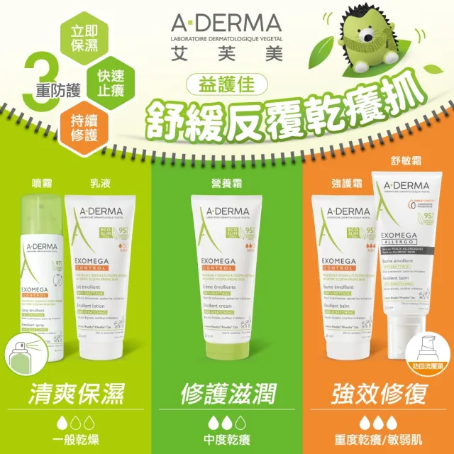 【A-DERMA 艾芙美】官方直營 益護佳強護霜200ml(重度乾癢/舒緩保濕霜)