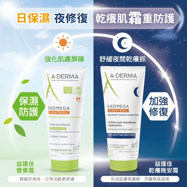 【A-DERMA 艾芙美】官方直營 新葉益護佳乾癢晚安霜200ml