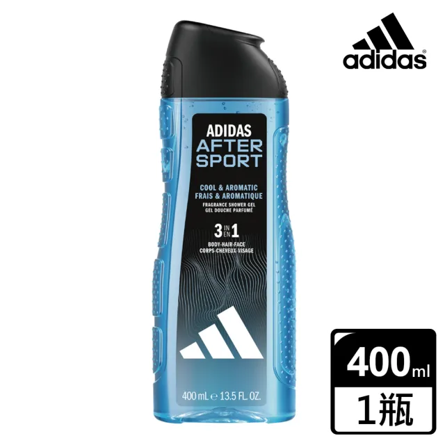 【adidas 愛迪達】三合一潔顏洗髮沐浴露-運動修復(400ml)