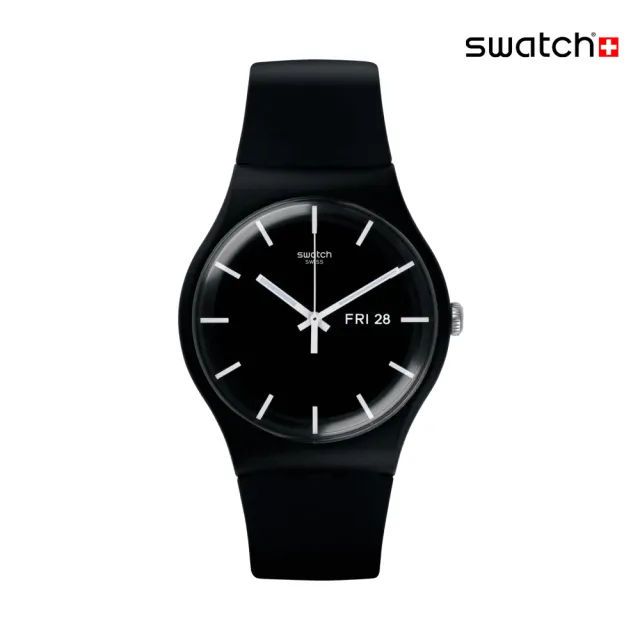 【SWATCH】MONO BLACK 經典手錶/男錶/女錶/瑞士製造 SO29B704(41mm)