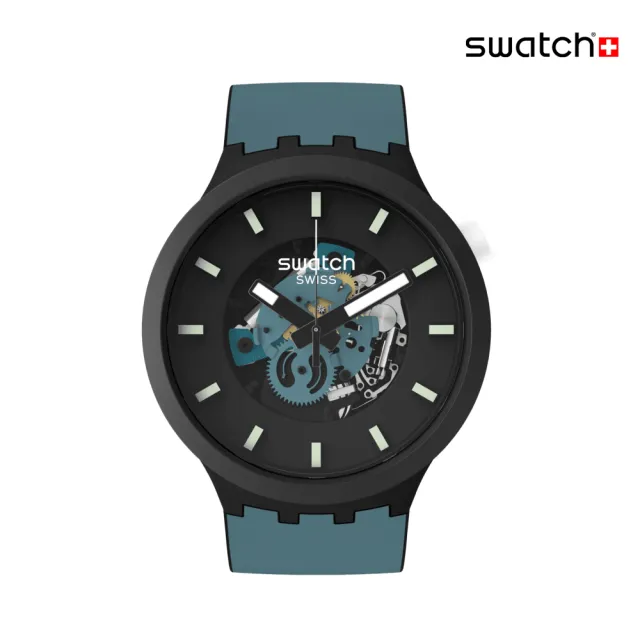 【SWATCH】BIOCERAMICNIGHT TRIP 大錶面手錶/男錶/女錶/瑞士製造 SB03B107(47mm)