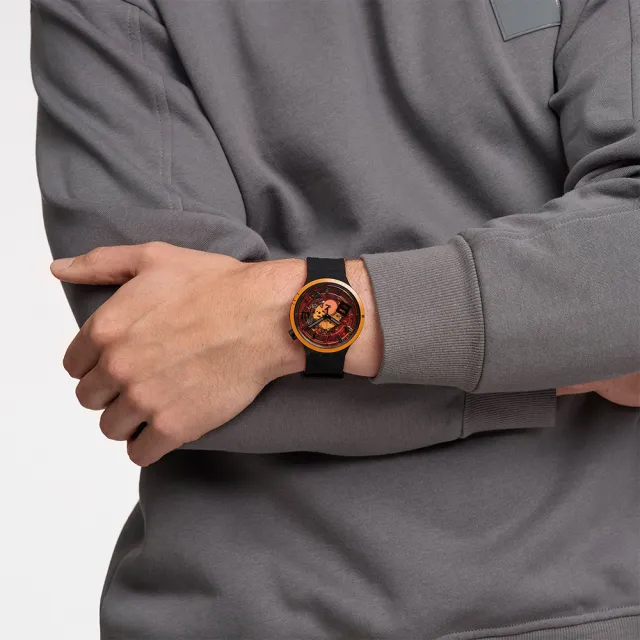 【SWATCH】OOPS! 大錶面手錶/男錶/女錶/瑞士製造 SB01B127(47mm)