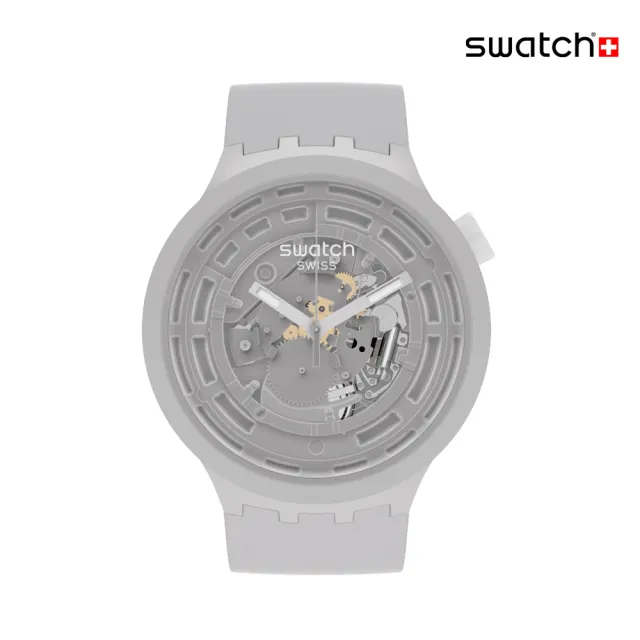 【SWATCH】C-GREY 大錶面手錶/男錶/女錶/瑞士製造 SB03M100(47mm)