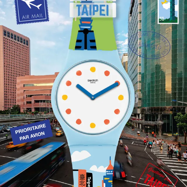 【SWATCH】#TAIWANDERING 台灣城市錶/地區限定/瑞士製造 SUOZ319 (41mm)