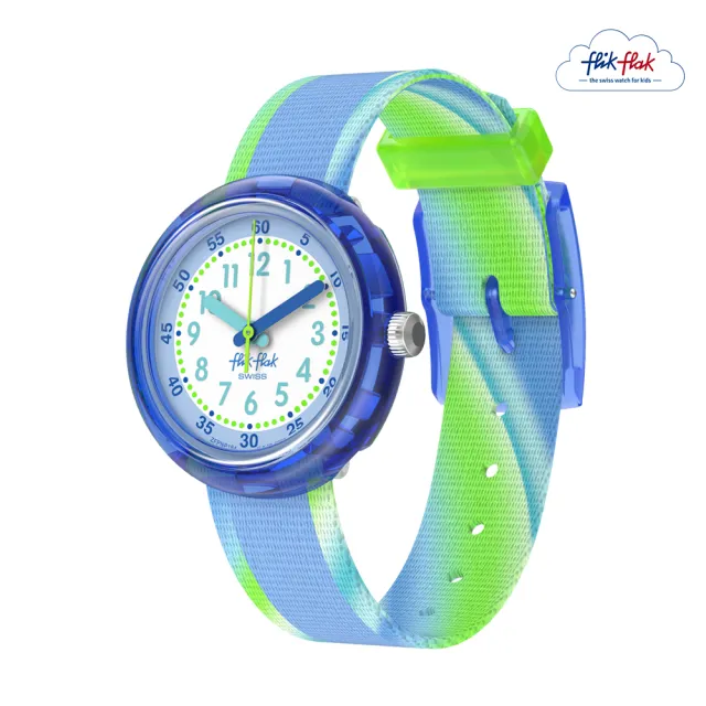【Flik Flak】兒童手錶 FLIP IT BLUE! 兒童禮物/安全防水/瑞士製造 FPNP184 (31.85mm)
