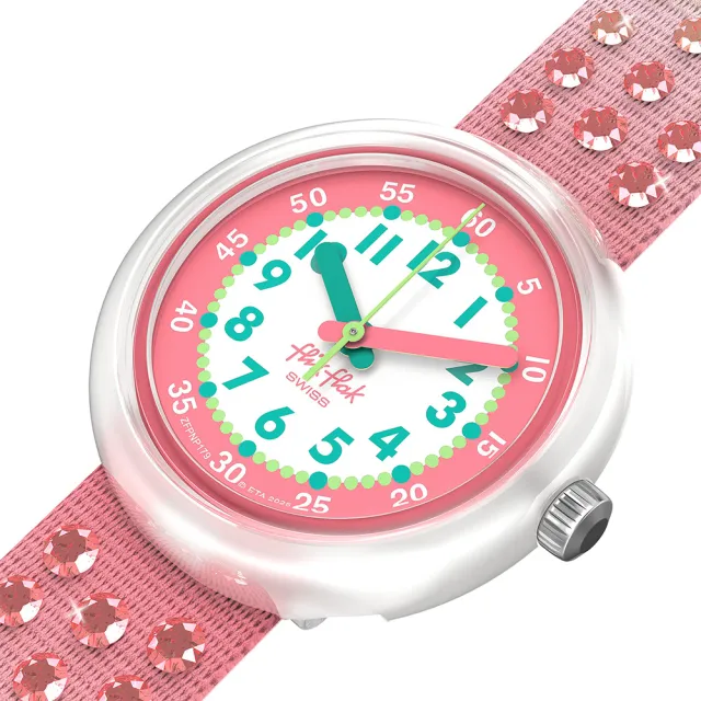【Flik Flak】兒童手錶 SPARKLY MELON 兒童禮物/安全防水/瑞士製造 FPNP179 (31.85mm)