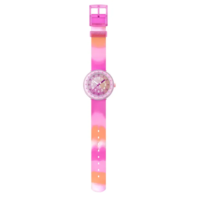 【Flik Flak】FUZE IN PINK 兒童手錶 兒童禮物/安全防水/瑞士製造 FCSP130(36.7mm)