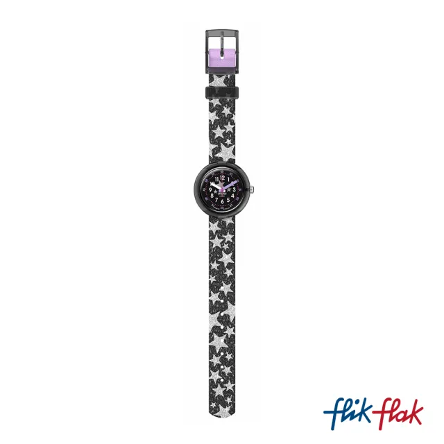 【Flik Flak】兒童手錶 STARRY NIGHT / TEXTILE STRAP 兒童禮物/安全防水/瑞士製造 FPNP168(31.85mm)