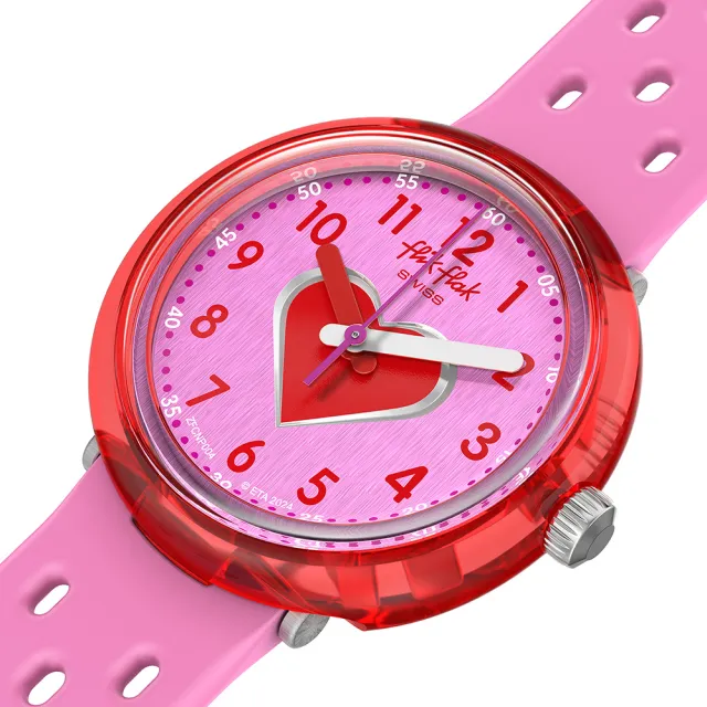 【Flik Flak】兒童手錶 FIZZ IN PINK 兒童禮物/安全防水/瑞士製造 FCNP004(31.85mm)