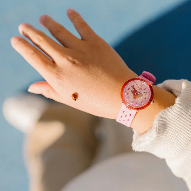 【Flik Flak】兒童手錶 FIZZ IN PINK 兒童禮物/安全防水/瑞士製造 FCNP004(31.85mm)