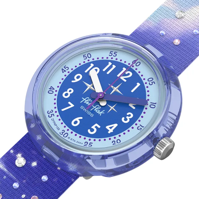【Flik Flak】兒童手錶 MYSTIC CLOUDS 兒童禮物/安全防水/瑞士製造 FPNP158(31.85mm)