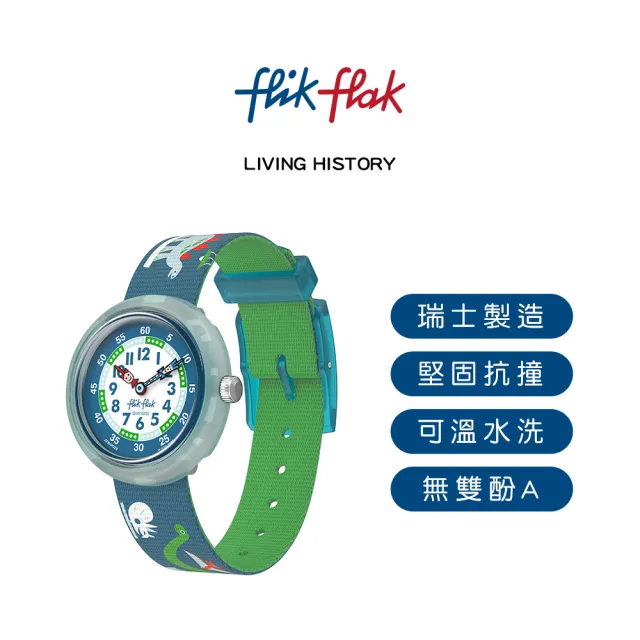 【Flik Flak】兒童手錶 LIVING HISTORY 兒童禮物/安全防水/瑞士製造 FBNP229 (31.85mm)