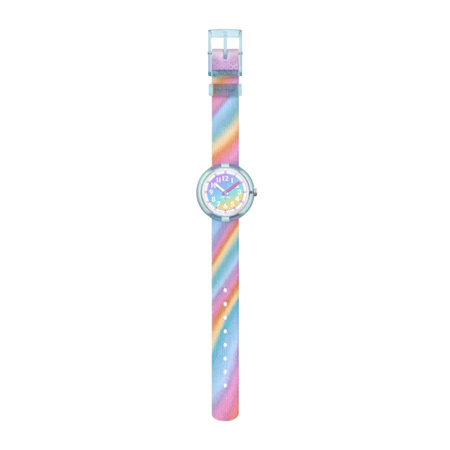 【Flik Flak】兒童手錶 LIQUID RAINBOW 兒童禮物/安全防水/瑞士製造 FPNP152 (31.85mm)