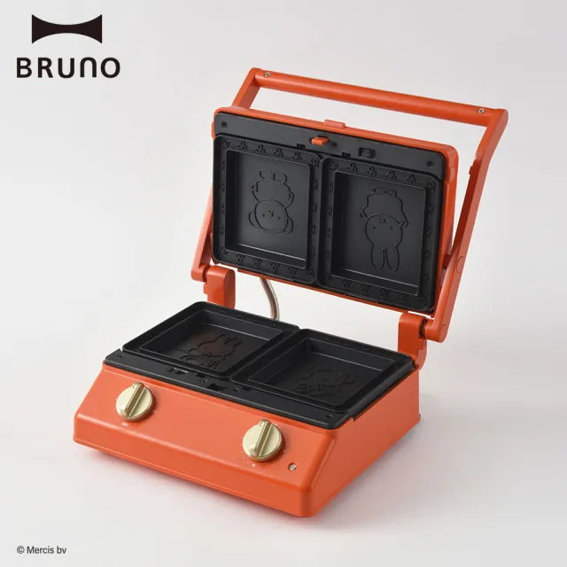 【BRUNO】日本BRUNO※Miffy米菲兔聯名款雙板厚燒三明治機(吐司機、專屬miffy造型烤盤/數量有限售完為止)