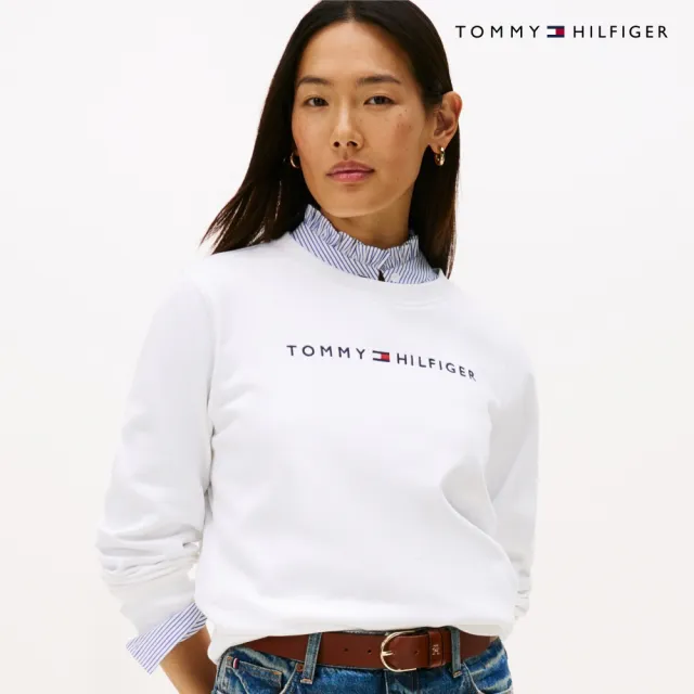 【TOMMY HILFIGER】官方旗艦館Hilfiger 圓領衛衣_裸色