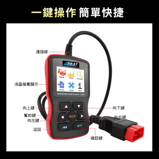 汽車診斷儀 故障燈清除器 汽車發動機 電腦診斷儀 解碼器通用型 618-OBDS2(故障檢測儀)