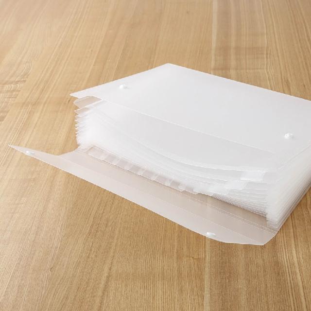 【MUJI 無印良品】PP分隔資料盒/A4.13隔