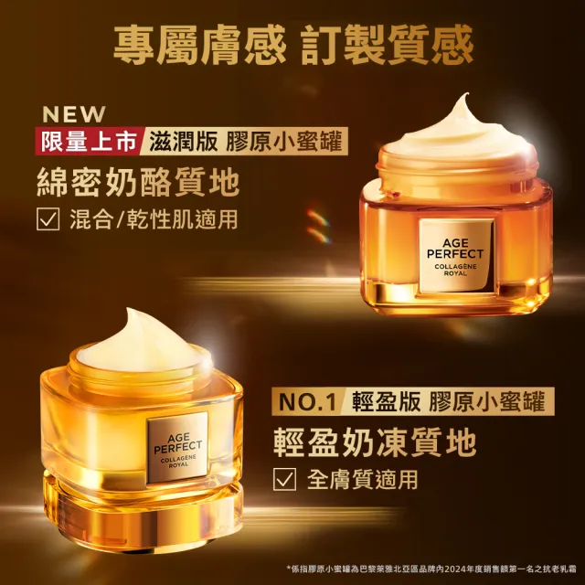 【L’OREAL Paris 巴黎萊雅】金致臻顏花蜜奢養膠原乳霜60ml