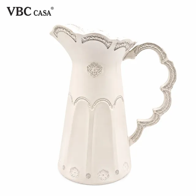 【VBC casa】手工唯美蕾絲系列21x32cm水罐/花瓶-2色可選(義大利手工製)