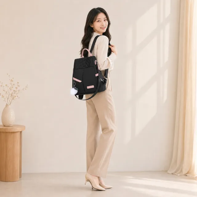【EMMA SUE】雙11 大學生後背包 防盜包包 尼龍包包 菱格紋包包 包包 尼龍後背包 肩背包 後背包  