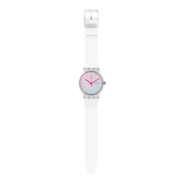【SWATCH】POLAWHITE 經典手錶/太陽光譜折射錶盤/瑞士製造 SO29K704-S14(41mm)