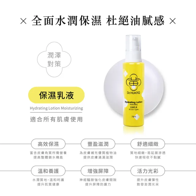 【Dr.Huang 黃禎憲】保濕乳液(75ml)