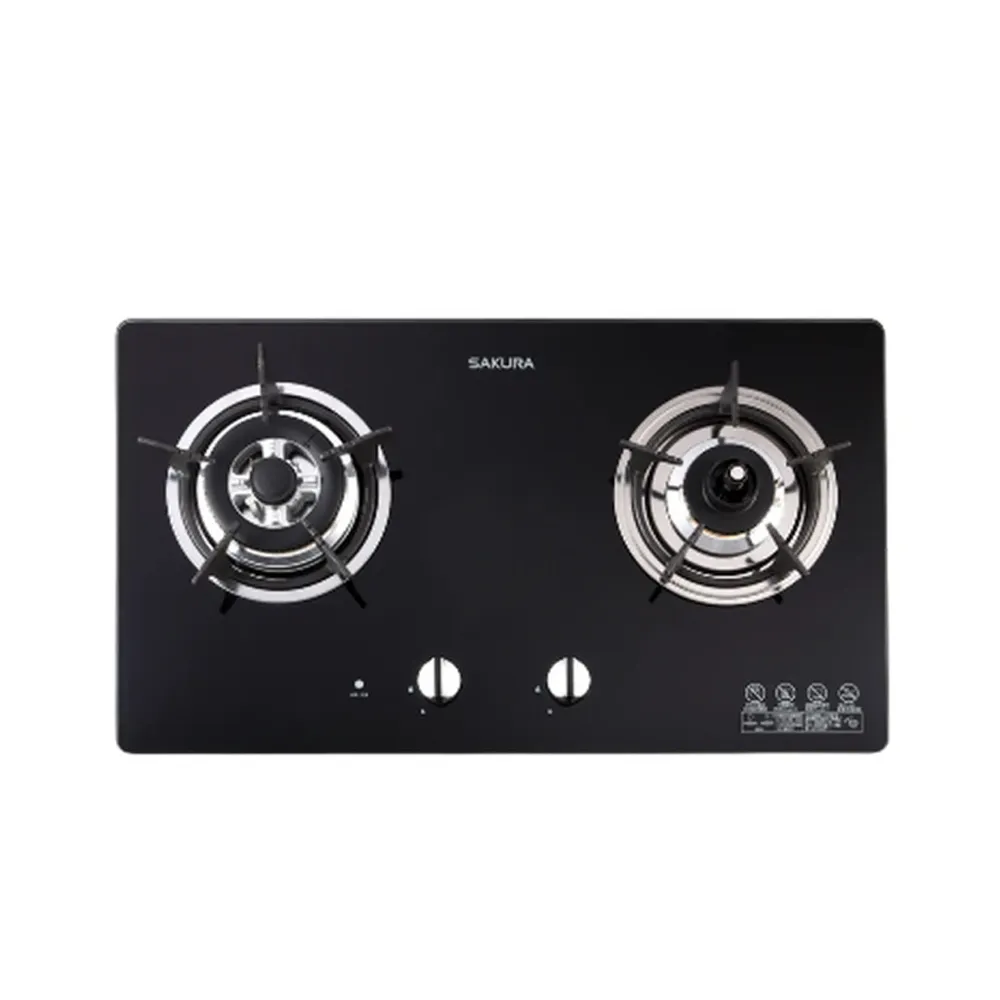【SAKURA 櫻花】二口防乾燒節能玻璃檯面爐 G-2820GB LPG/NG1 含基本安裝
