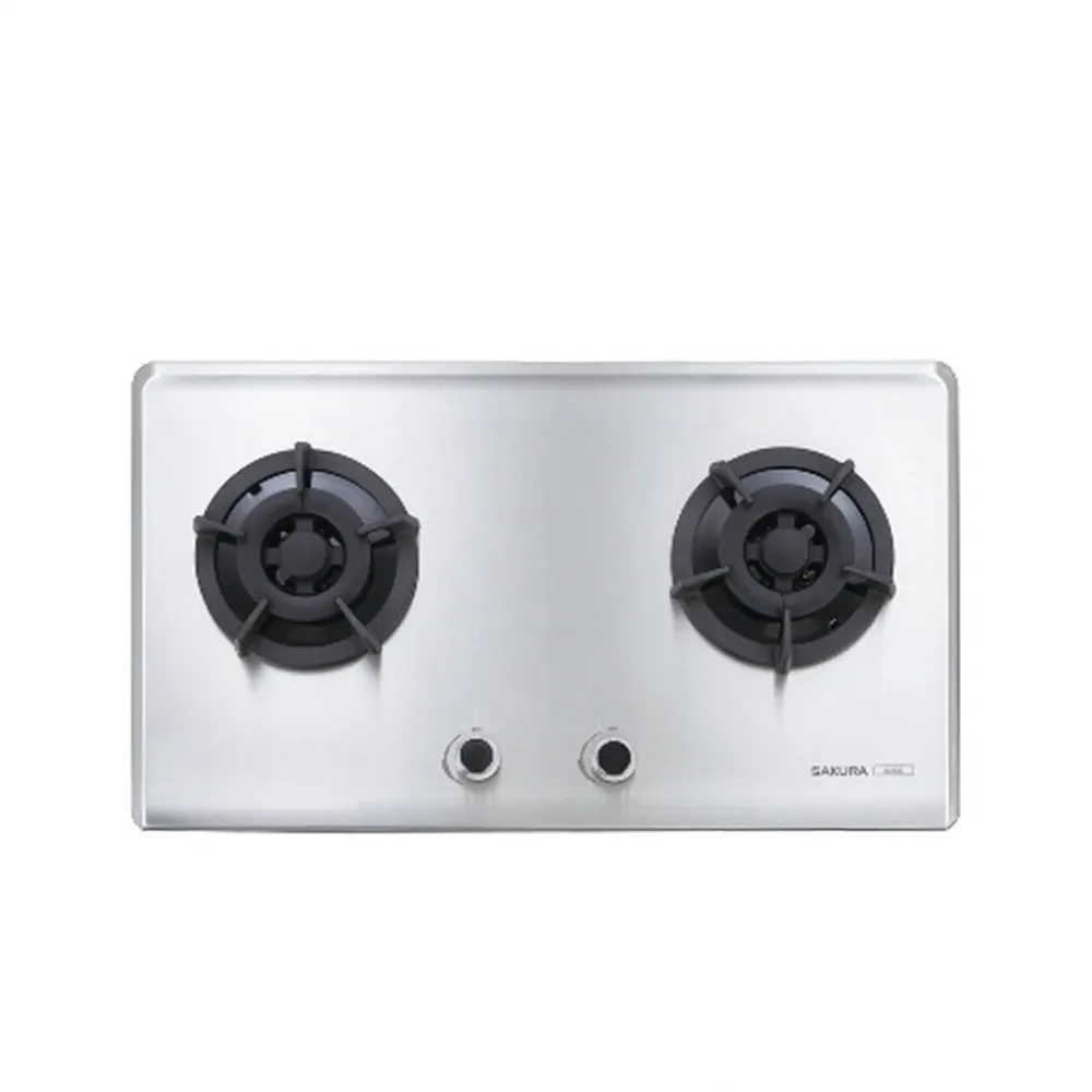 【SAKURA 櫻花】二口小面板易清不鏽鋼檯面爐 G-2522S LPG/NG1 含基本安裝