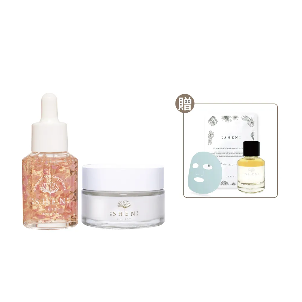 【森SHEN】益菌養膚組(花瓣精露30ml+新生肌光保濕霜20ml)