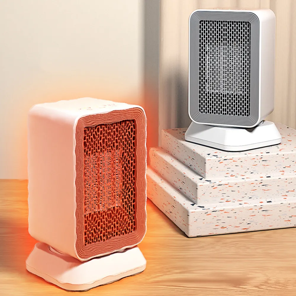 【Nil】1000W 45°搖頭靜音暖風機 冷暖兩用 家用辦公桌面取暖器 小型暖腳暖手電暖器 暖風扇（801）