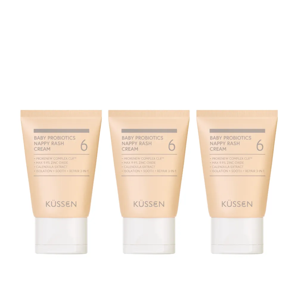 【KUSSEN 葵森】寶寶益菌屁屁膏 50ml 3入(易敏肌 屁屁霜 紅屁屁 尿布膏 尿布區照護)