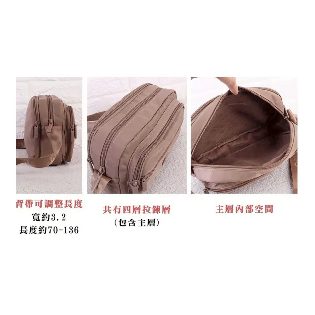 【SNOW.bagshop】雙11 斜肩包 小容量 三主袋+外袋共五層 厚磅 防水防尼龍 肩斜背