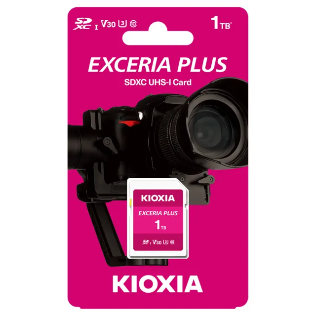 【KIOXIA  鎧俠】EXCERIA PLUS SDXC UHS-I V30 U3 1TB 記憶卡