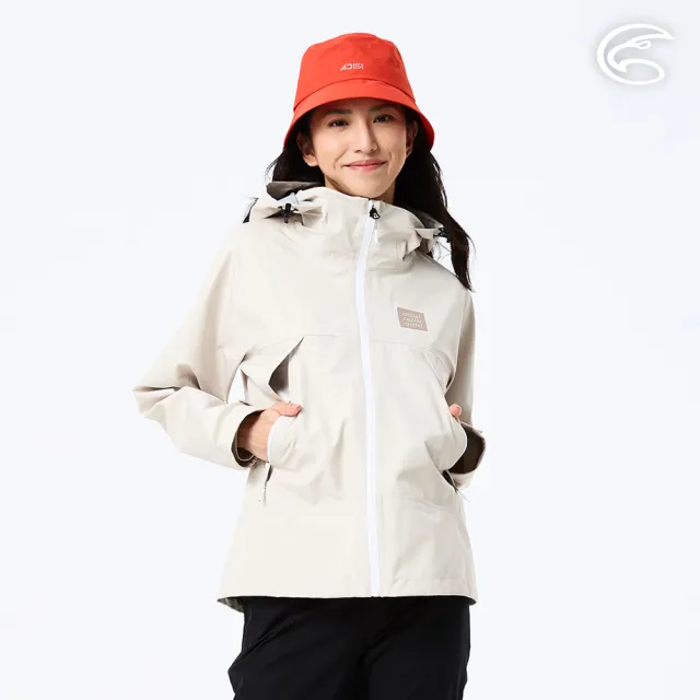 【ADISI】女輕薄3L防水透濕超透氣耐磨登山外套 AJ2691053 羊灰米 S-2XL｜防水外套 防風 防潑水 超撥水