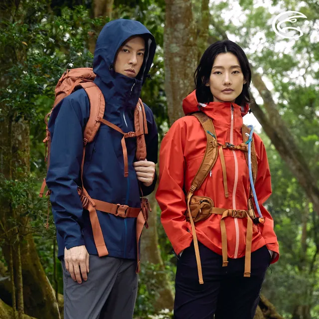 【ADISI】女輕薄3L防水透濕超透氣耐磨登山外套 AJ2691053 陽橘紅 S-2XL｜防水外套 防風 防潑水 超撥水