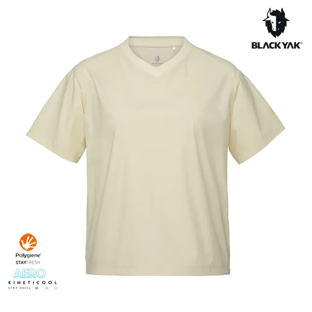 【BLACKYAK】女 AERO FRESH K涼感短袖上衣[五色] V領 UPF50 涼感 吸濕快乾｜FB1WC507