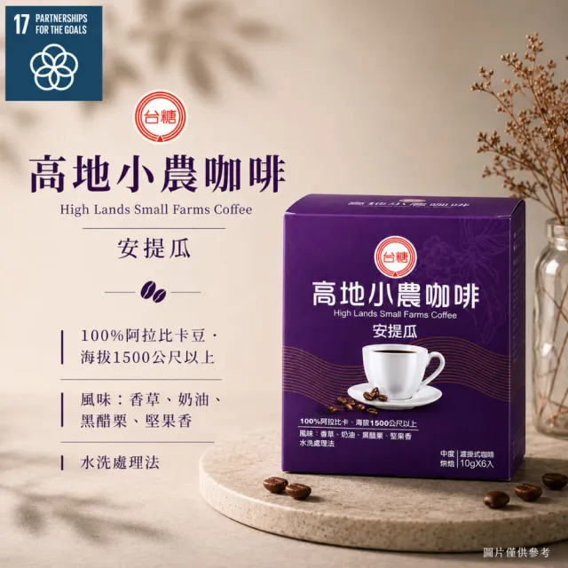 【台糖】高地小農濾掛咖啡禮盒 安提瓜Antigua 2盒(3入/盒 單一精品極硬豆 中度烘培 附提袋x2)