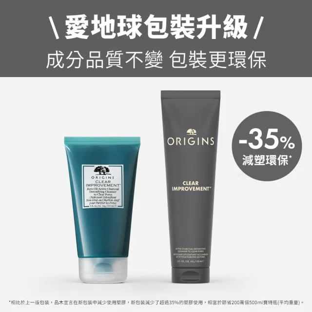【ORIGINS 品木宣言】毛孔救星調理潔顏組(泥娃娃活性碳潔顏露150mlx2)