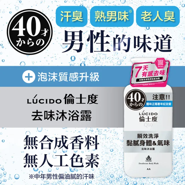 【LUCIDO 倫士度】去味沐浴露450ml(男性專用 去油)