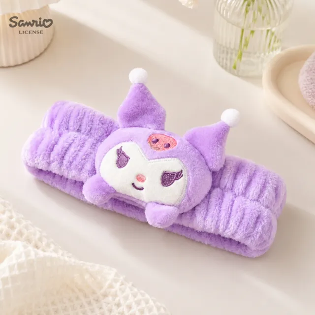 【SANRIO 三麗鷗】正版授權美樂蒂大耳狗酷洛米3D毛絨洗臉髮帶化妝髮圈蓬鬆柔軟閨蜜女友女兒生日兒童禮物